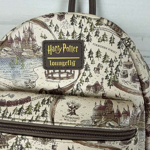 Loungefly Harry Potter Hogwarts School Grounds Map Mini Backpack - Picture 3 of 6